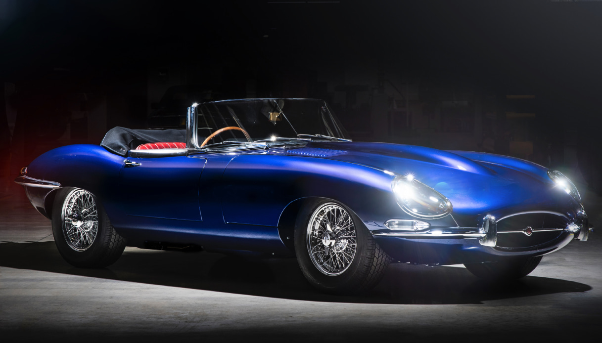 La meravigliosa Jaguar E-type su misura