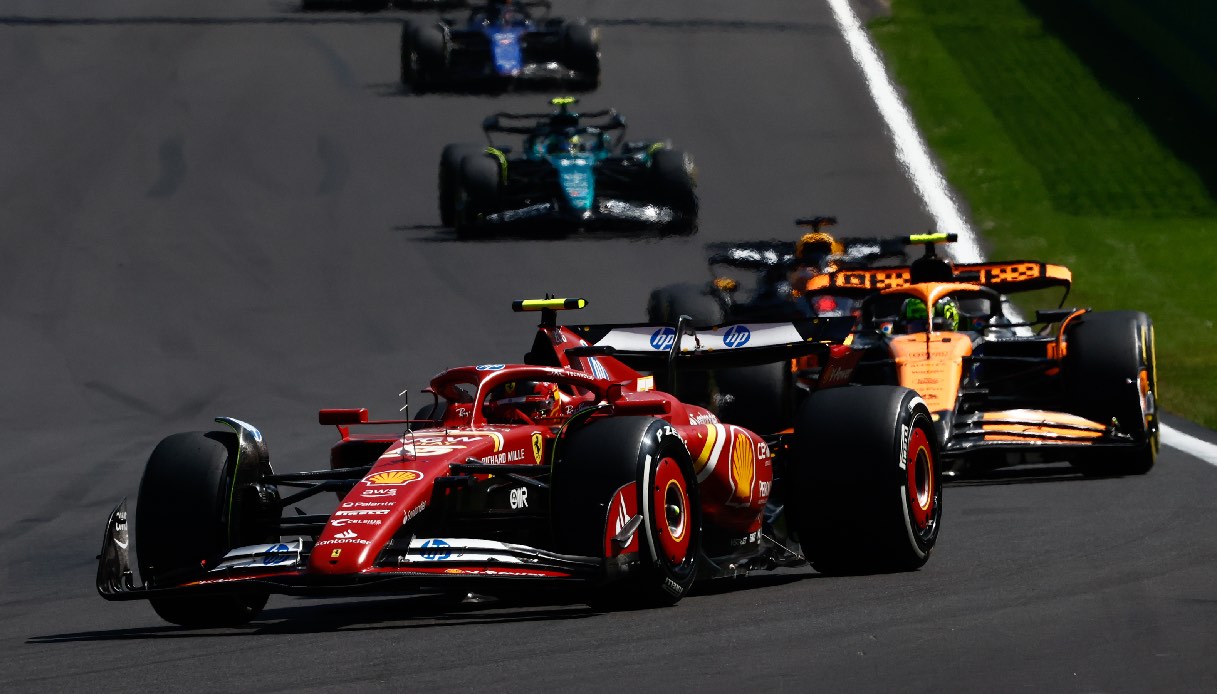 Lando Norris (McLaren) Charles Leclerc (Scuderia Ferrari) - GP Belgio 2024